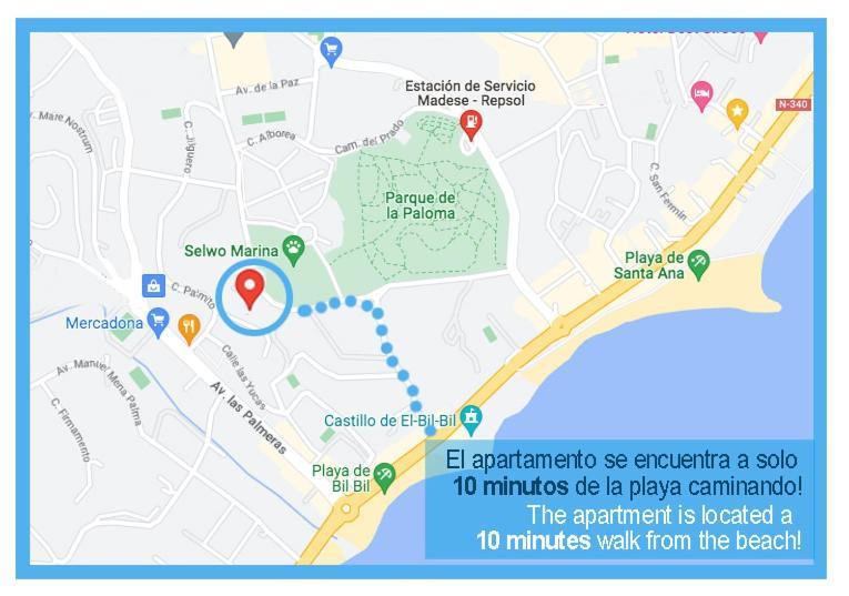 2Bdr Sunny Apartment With Pool And Private Parking In Benalmadena Bagian luar foto